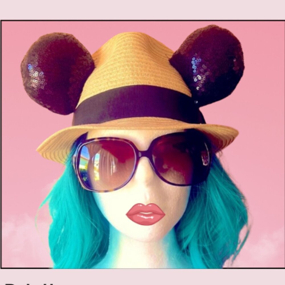 Handmade Mickey fedora Straw Hat